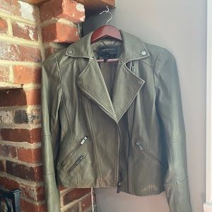 Bcbg faux leather jacket small